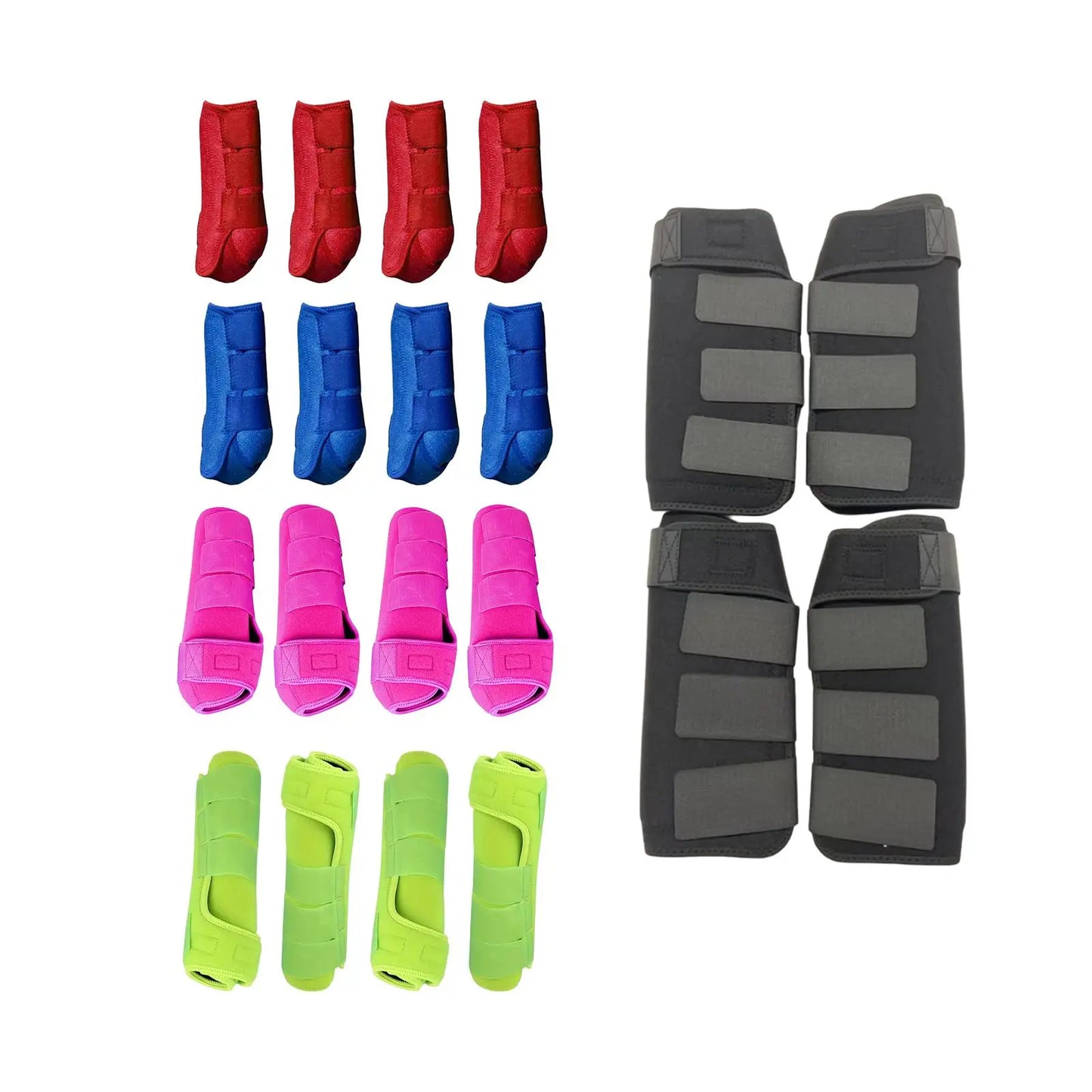 4x Horse Boots Leg Protective Leg Wraps - Ghoddosh