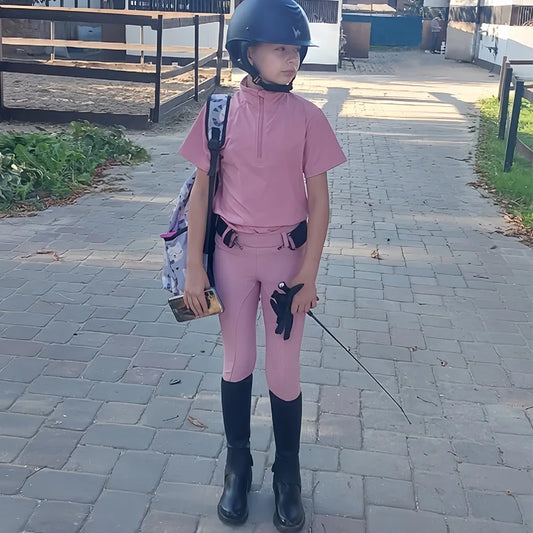 Girls’ Full‑Seat Silicone Equestrian Breeches – Durable, Comfortable & Stylish
