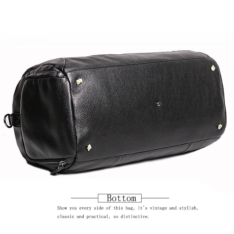 Men's Genuine Leather Handheld Bag, - Ghoddosh