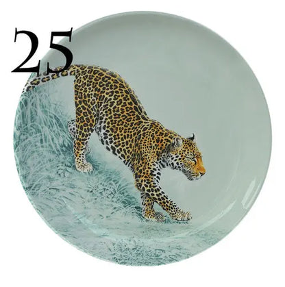 Jungle Horse Series Decorative Plates -  European-Style Round Ceramic Shapes @ghoddosh.com