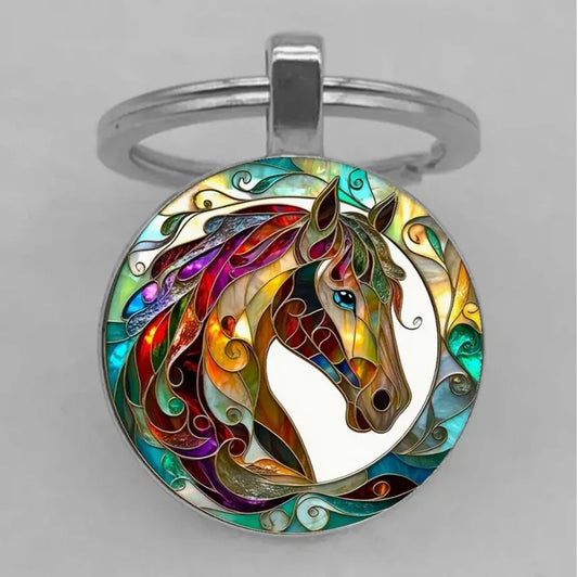 Horsey Style Zinc Alloy Fashionable Colorful KeyChain @ ghoddosh.com