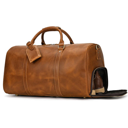 Luxury Genuine cow Leather Equipment Travel Bag - Ghoddosh 