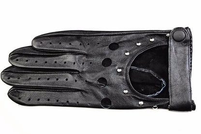  Equestrian Summer  Women's  Leather Gloves / Unlined Fashion Hollow Out Style . Ghoddosh