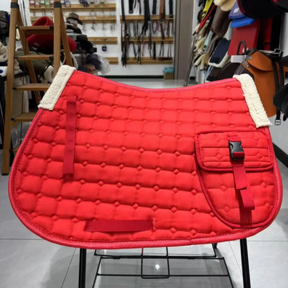 Horses shock absorbent , sweat absorbent  saddle pad With a pocket - ghoddosh.com