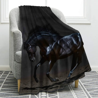 Horse lovers Blanket / Cowgirl  Western Soft Warm Print  Blanket
