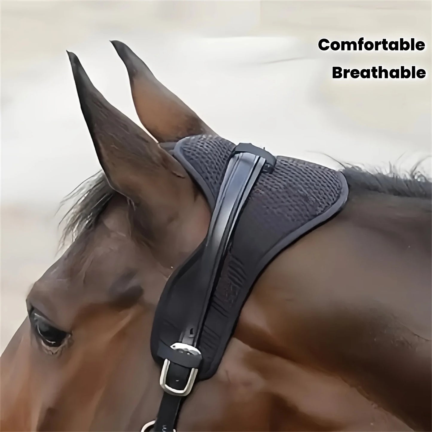 Breathable Polyester Horse Neck Protector – Anti-Wrinkle Equestrian Gear for Riding and Training @ ghoddosh.com