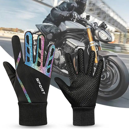 Men Reflective Motorcycle Gloves Guantes Moto Motorbike Motocross Riding Gloves Moto Breathable Riding Gloves