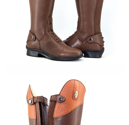 Genuine Leather Professional Equestrian Boots /Horse Riding Cowhide Long Boots