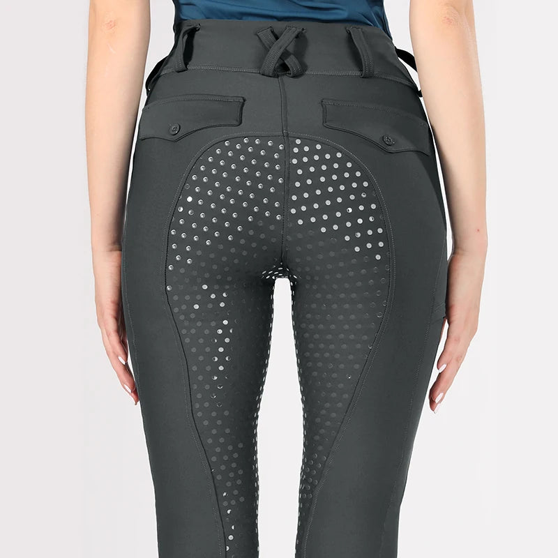 Horse Riding Pants  Women Equestrian  Full Seat Silicone Breeches - Ghoddosh