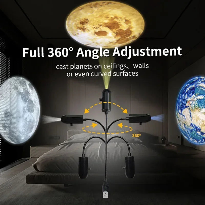 USB-Powered LED Night Light with 10 Christmas Patterns / 360°Rotation @ ghoddosh.com