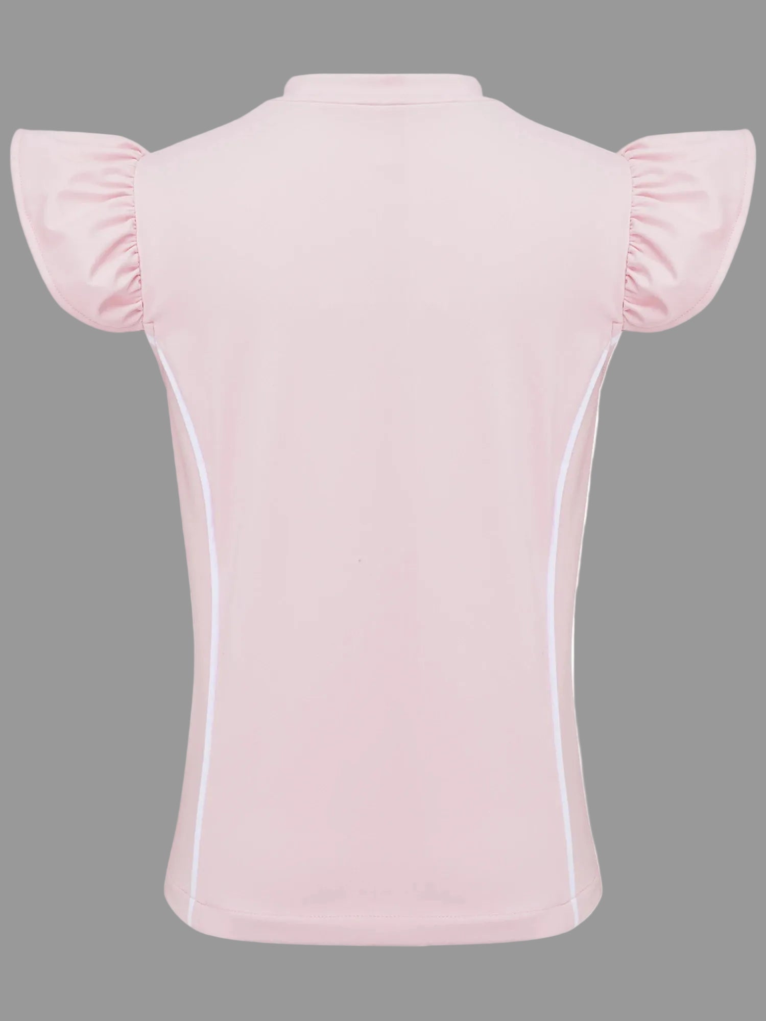 Girls Equestrian Quarter-Zip  Shirt | Kids Ruffled Sleeve Quick-Dry Horse Riding Top @ ghoddosh.com