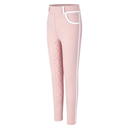 Girls Full Seat Equestrian Leggings  Non-Slip Horse Riding Pants with Pockets @ ghoddosh.com