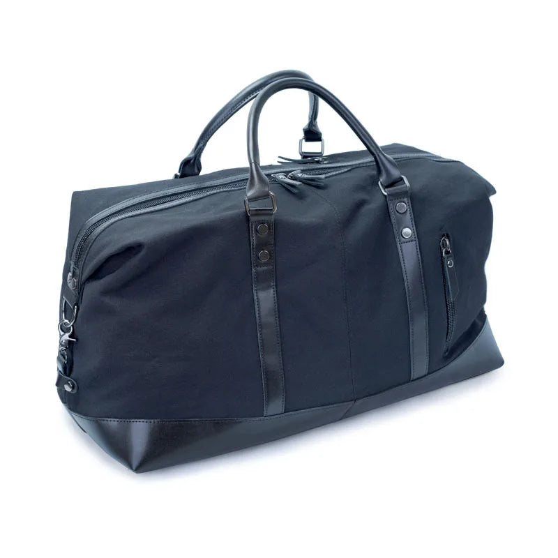 Men PU Leather Outdoor Luggage  Bag Large Capacity Shoulder Equestrian bag . Ghoddosh