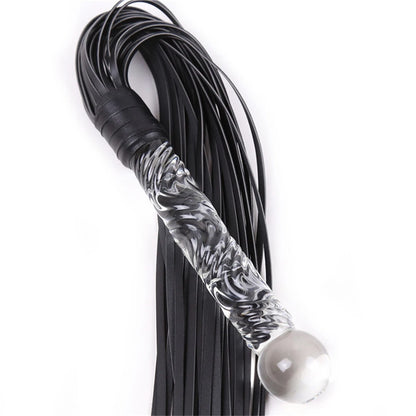  Equestrian 70CM Glass Handle Premium PU Leather Tassel Horse Whip /  Equestrian Riding Crop Whips . Ghoddosh