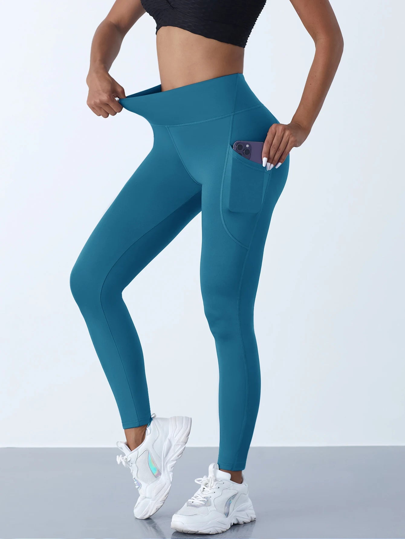 New High Waist Women's Tights With Pockets ,  Push Up  Sportswear Leggings - ghoddosh.com