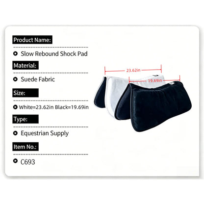 Memory Foam Half Pad for Horses – Shock-Absorbing Suede Saddle Cushion for Pressure Relief @ ghoddosh.com