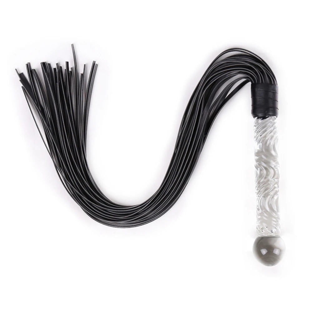  Equestrian 70CM Glass Handle Premium PU Leather Tassel Horse Whip /  Equestrian Riding Crop Whips . Ghoddosh
