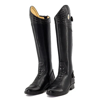 Genuine Leather Professional Equestrian Boots /Horse Riding Cowhide Long Boots