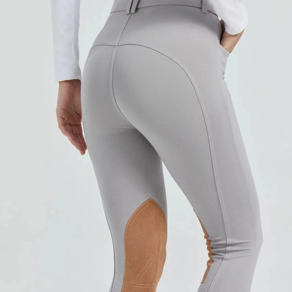 New Equestrian Horse Riding Breeches  For Women - Grey - Ghoddosh
