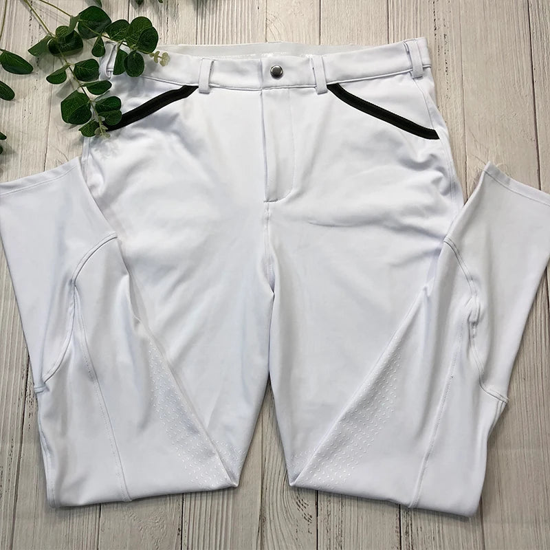 Men Horse Riding Pants  Equestrian Silicone Men Leggings - Ghoddosh