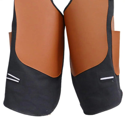Farrier Apron Pants for Men Heavy Duty Protective Gear with Knee Braces & Adjustable Shoulder Straps  Artificial Leather Equine Care Chaps @ ghoddosh.com
