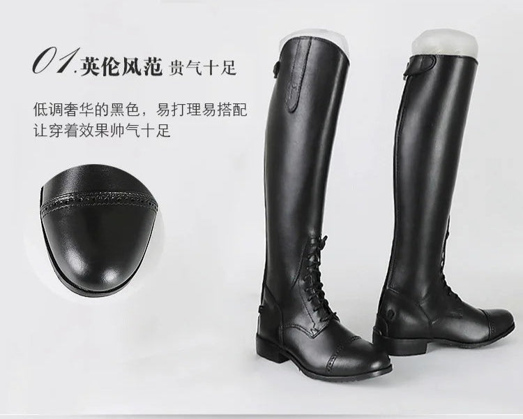 Horse Riding  Cow Leather  boots / Equestrian Unisex  Boots . Ghoddosh