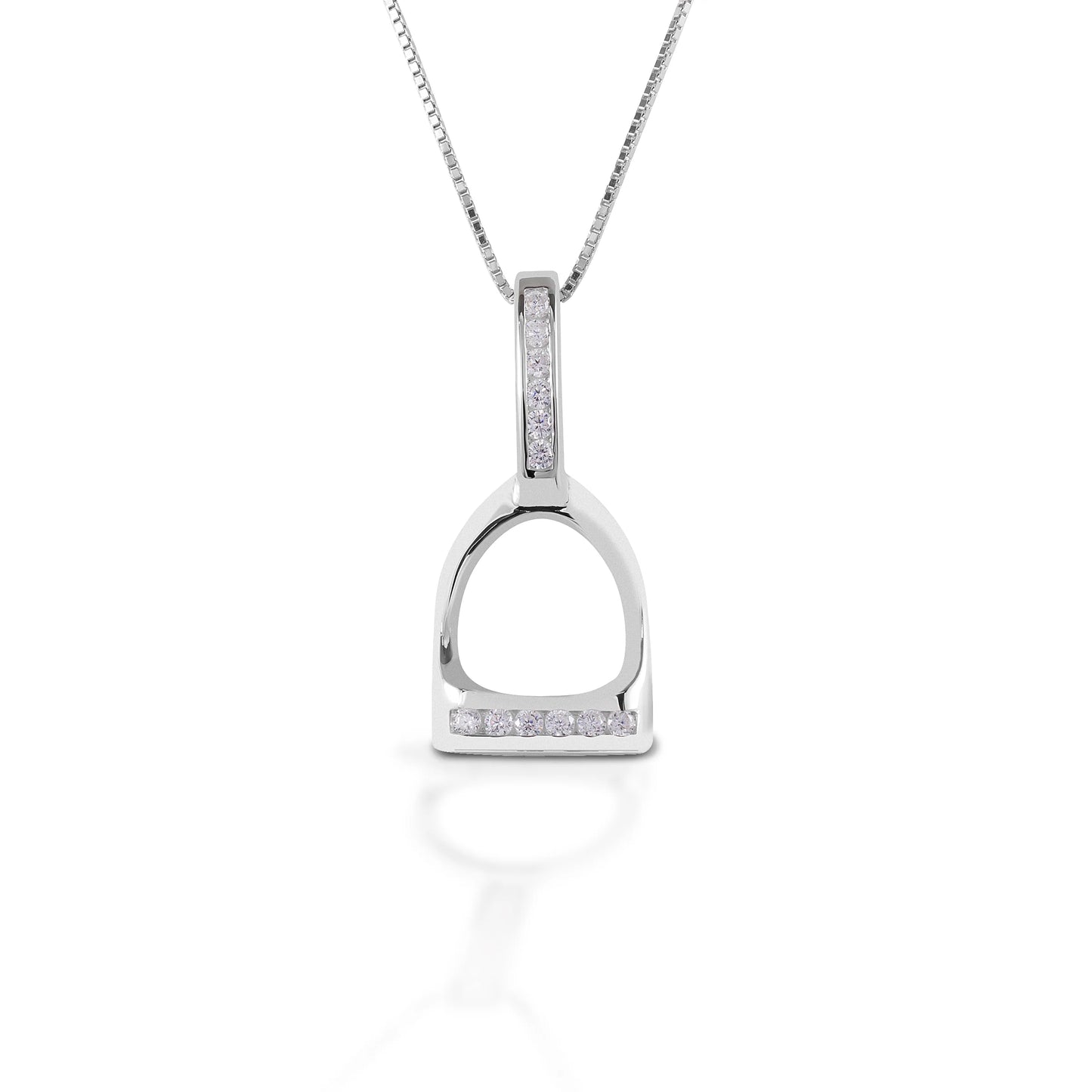 Solid 925 Sterling Silver Horseshoe Necklace @ ghoddosh.com