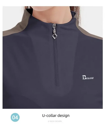 Equestrian Breathable Sun Protection Tops ,  Horse Riding Summer Shirts For Women  @ ghoddosh.com