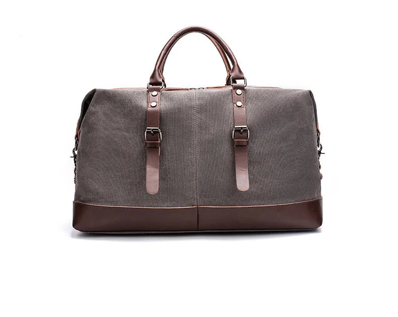 Men PU Leather Outdoor Luggage  Bag Large Capacity Shoulder Equestrian bag . Ghoddosh