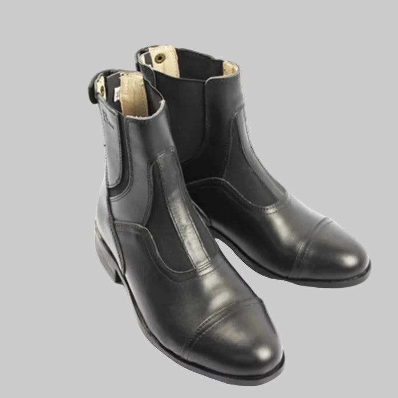 Unisex Equestrian Boots , Cowhide Leather ,Non-Slip, Shock-Absorbing & Breathable Horse Riding  Ankle Boots @ ghoddosh.com