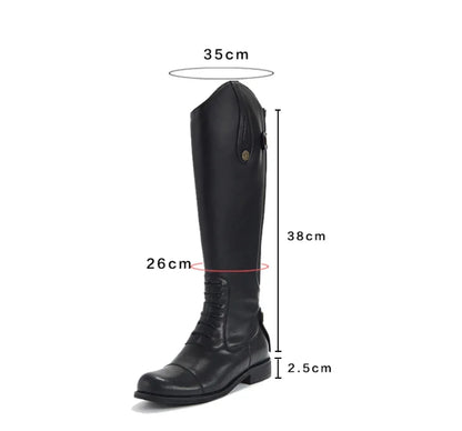 Equestrian  Non-Slip - Plush Inside Horse Riding  Leather  Boots  ghoddosh.com