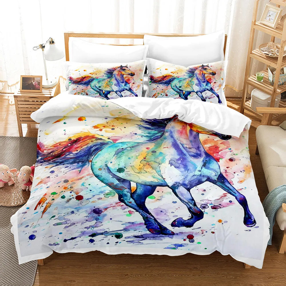 European Style Luxury 3D King Double Bedding Set  Linen Comfortable Duvet Set @ ghoddosh.com