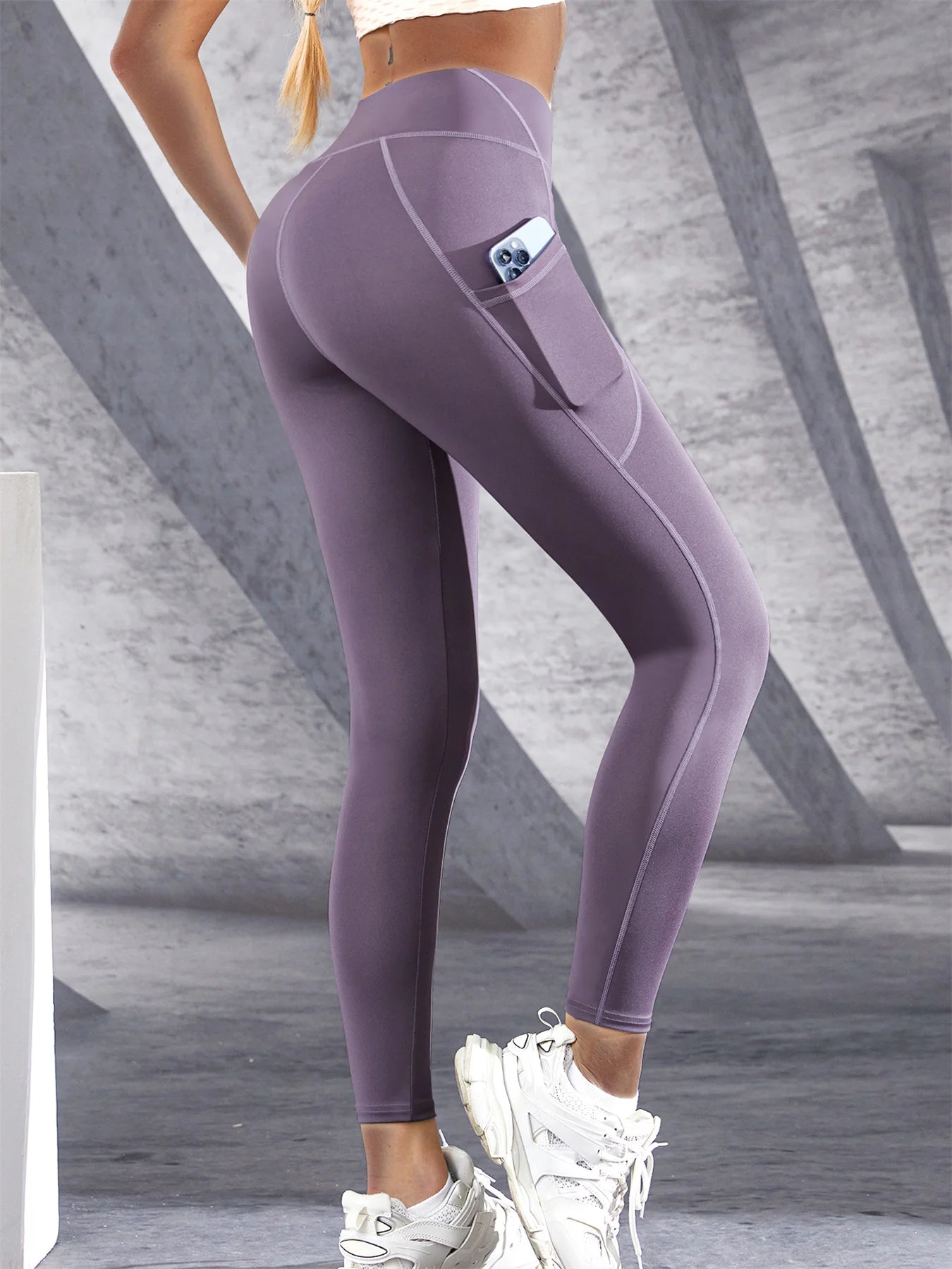 New High Waist Women's Tights With Pockets ,  Push Up  Sportswear Leggings - ghoddosh.com