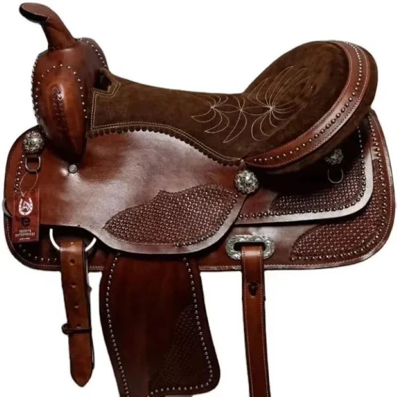 Genuine leather  saddle - Brown Color (with Matching Accessories)