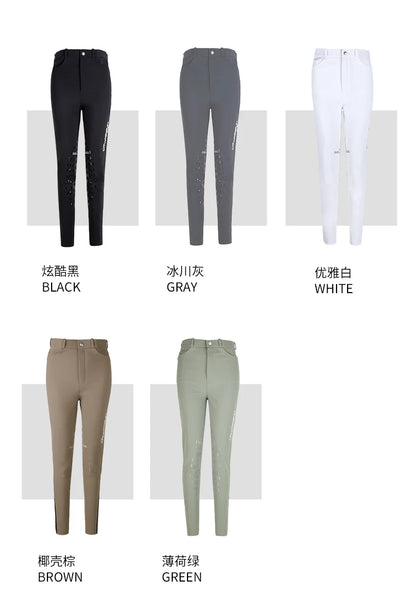 Equestrian Riding Breeches for Women/Men - Horseback Riding Tights with Silicone Knee Patch Grip @ ghoddosh.com