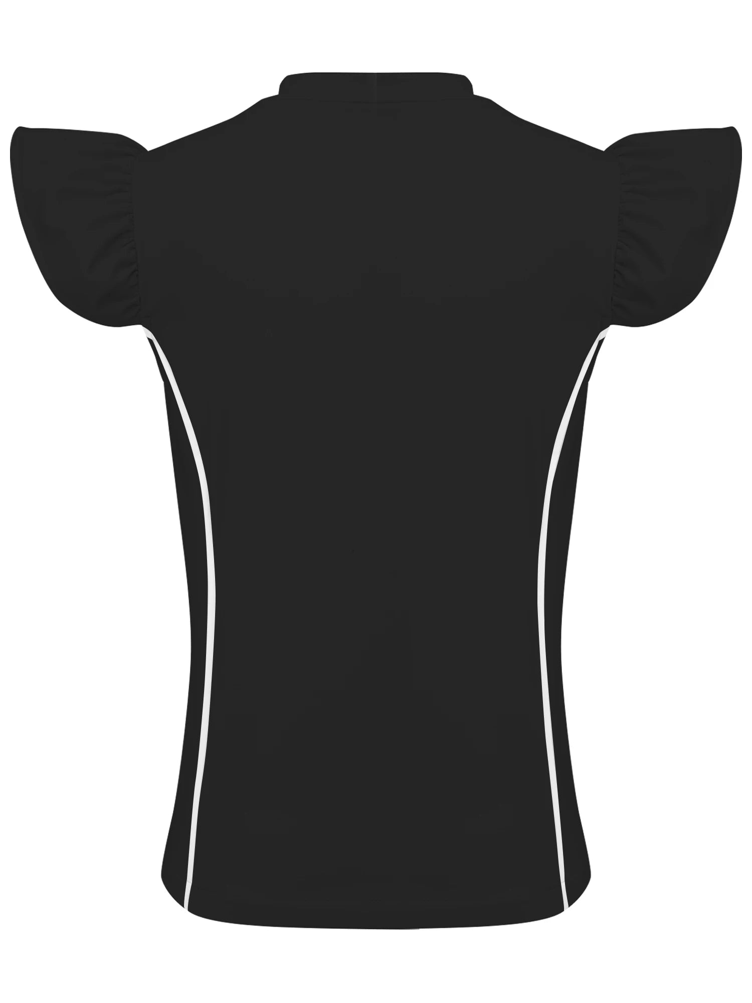 Girls Equestrian Quarter-Zip  Shirt | Kids Ruffled Sleeve Quick-Dry Horse Riding Top @ ghoddosh.com