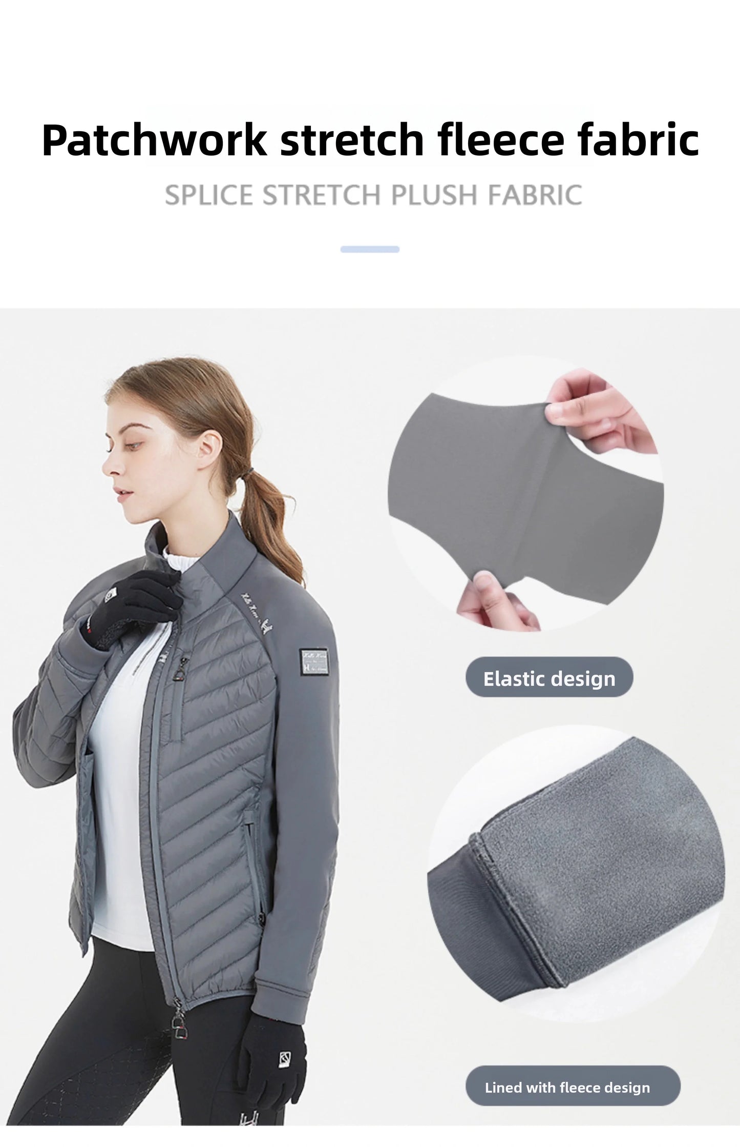 Hello Horse Unisex Equestrian  warm , Lightweight , Horse Riding Training Jacket With Stirrups Zip Shape @ ghoddosh.com