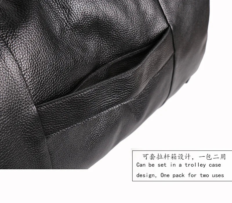 Men's Genuine Leather Handheld Bag, - Ghoddosh