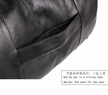 Men's Genuine Leather Handheld Bag, - Ghoddosh