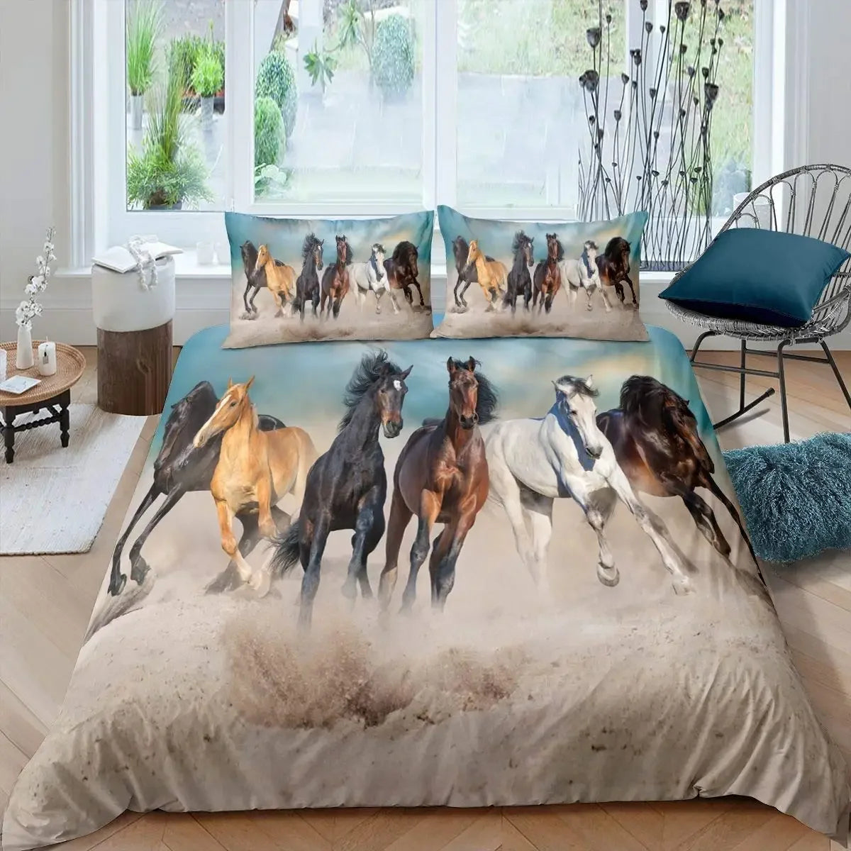 European Style Luxury 3D King Double Bedding Set  Linen Comfortable Duvet Set @ ghoddosh.com