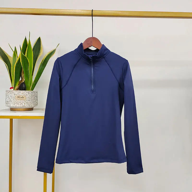 Western Zipper Horseback , Long Sleeve  Equestrian Tops