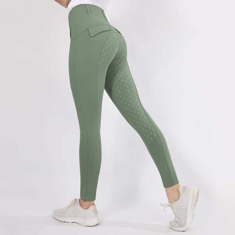 Western Full Seat  Horse Riding Tights with Pocket  - Ghoddosh