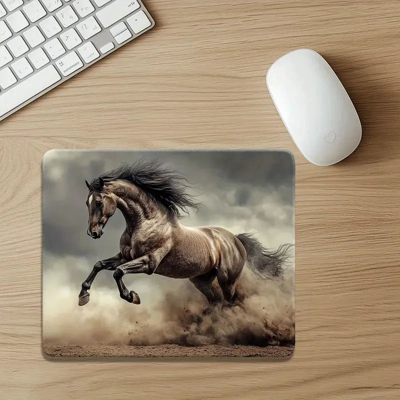 Printed horse pattern  anti-slip rubber computer mousepad @ghoddosh.com