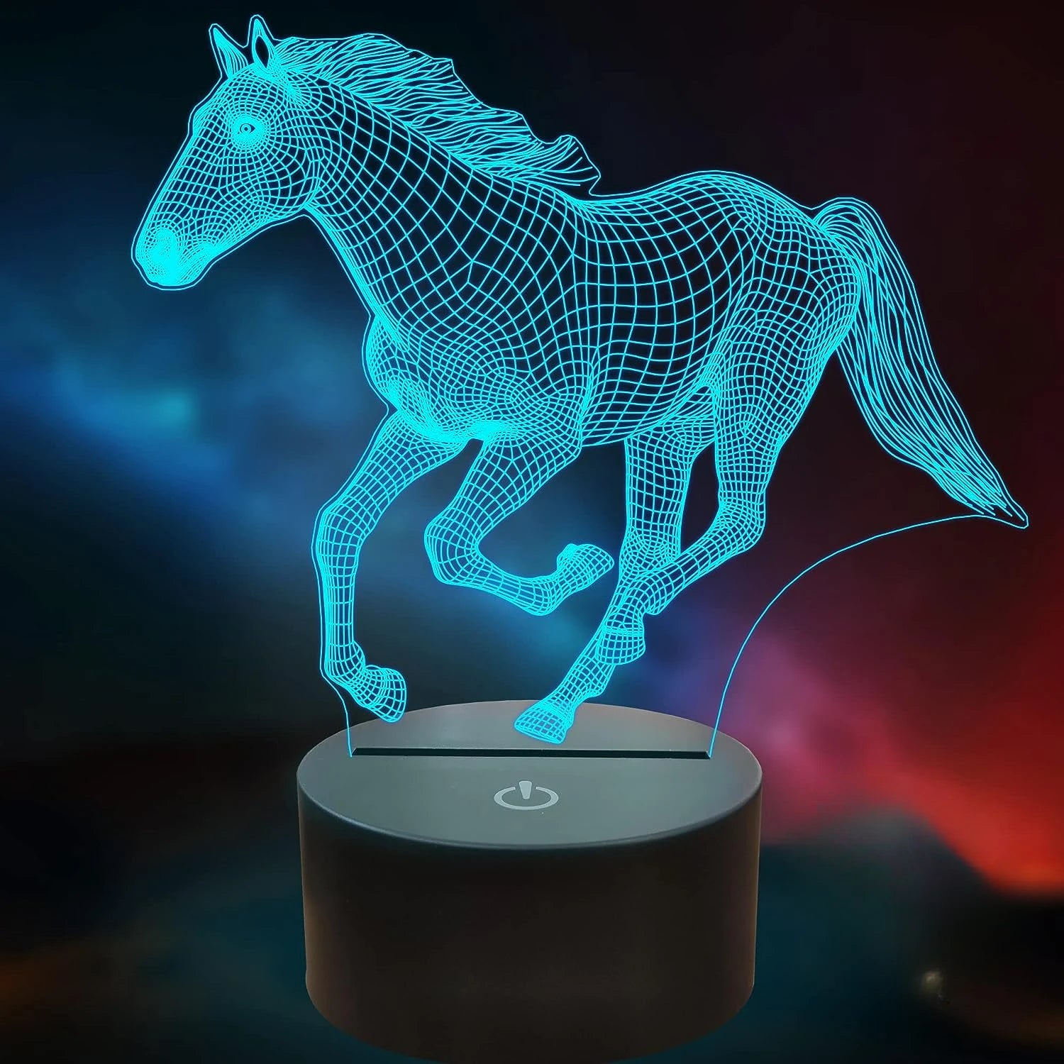 3D Night Light Horse LED Lamp