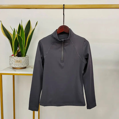 Western Zipper Horseback , Long Sleeve  Equestrian Tops