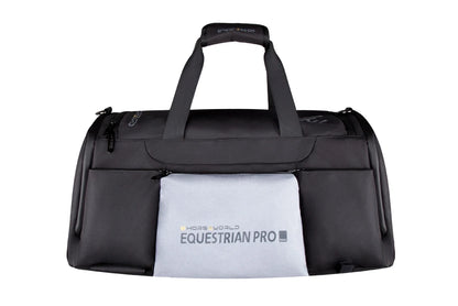 2-in-1 Riding Gear Bag: Convertible Backpack/Crossbody with Individual Pockets for Boots, Helmet & Whip