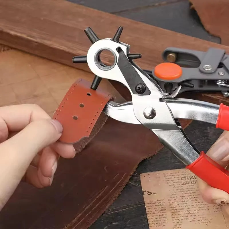 Leather Hole Punch / Leather  Multifunctional  Hole Puncher Crafts Steel Tool @ ghoddosh.com