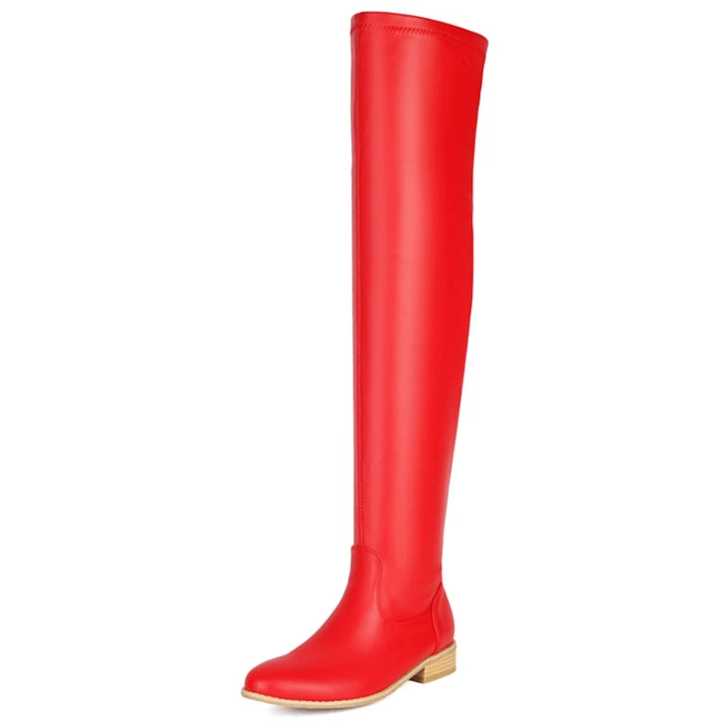 Elastic Over-the-knee Boots Woman Thigh High Boots @ ghoddosh.com
