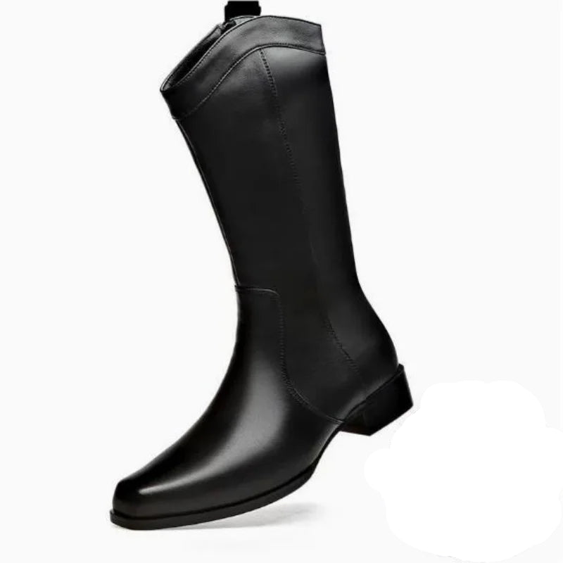 Men's Genuine Leather High Boots – Winter Plush Lining Riding Boots @ ghoddosh.com
