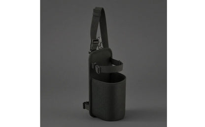 Horse Saddle Water Bottle Holder with Metal Buckle – Black Nylon Equestrian Drink Pouch for Trail Riding. @ ghoddosh.com